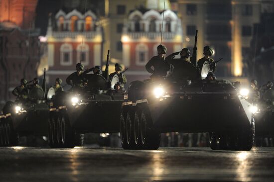 Victory Parade rehearsal on Red Square