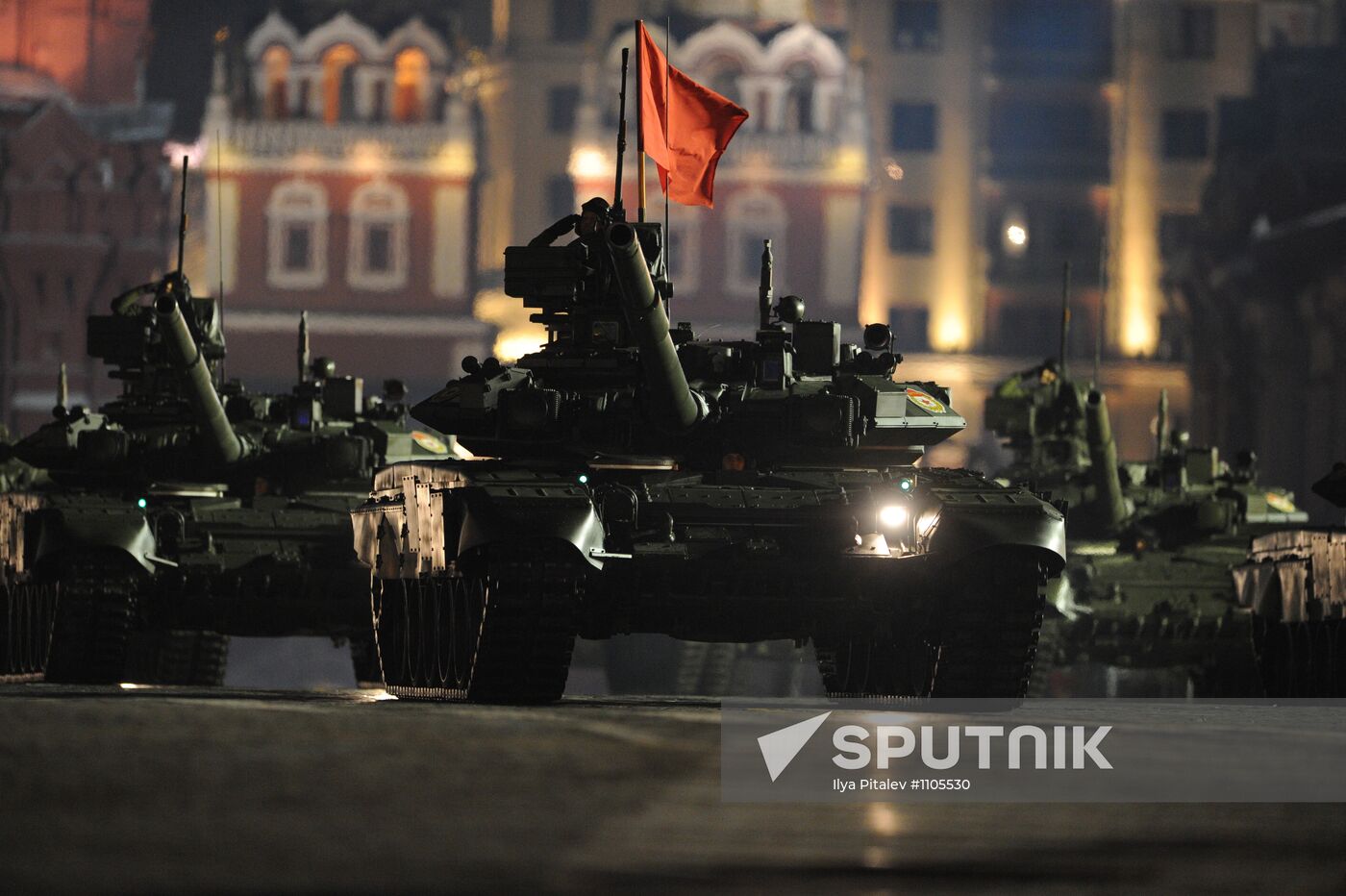 Victory Parade rehearsal on Red Square