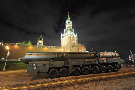 Victory Parade rehearsal on Red Square