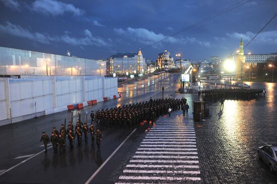 Victory Parade rehearsal on Red Square