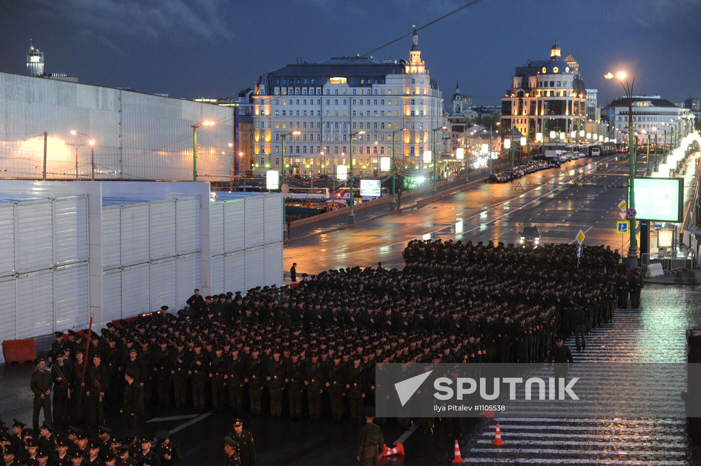 Rehearsal for Victory Day parade on Red Square