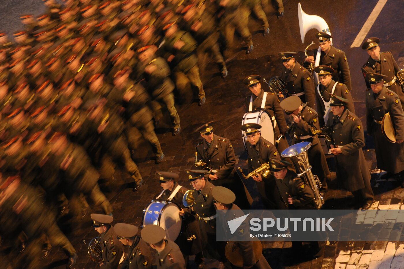 Rehearsal for Victory Day parade on Red Square