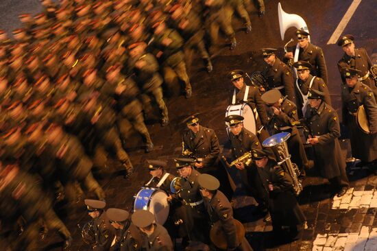 Rehearsal for Victory Day parade on Red Square