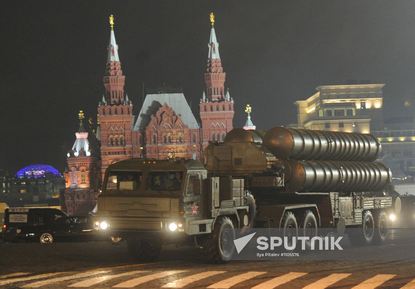 Rehearsal for Victory Day parade on Red Square