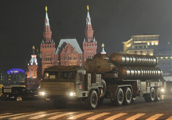 Rehearsal for Victory Day parade on Red Square