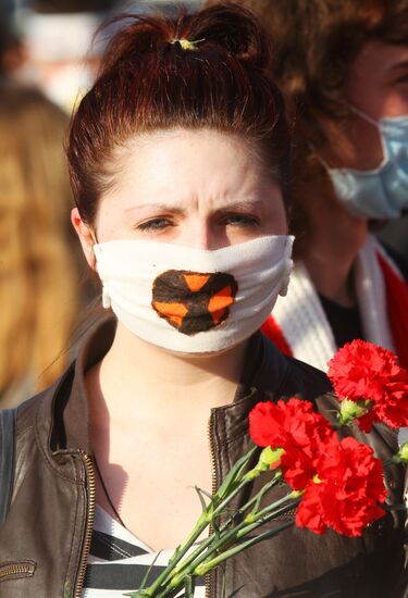 Belarusian opposition holds "Chernobyl Way" procession in Minsk