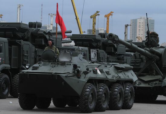 Military equipment on Khodynka field