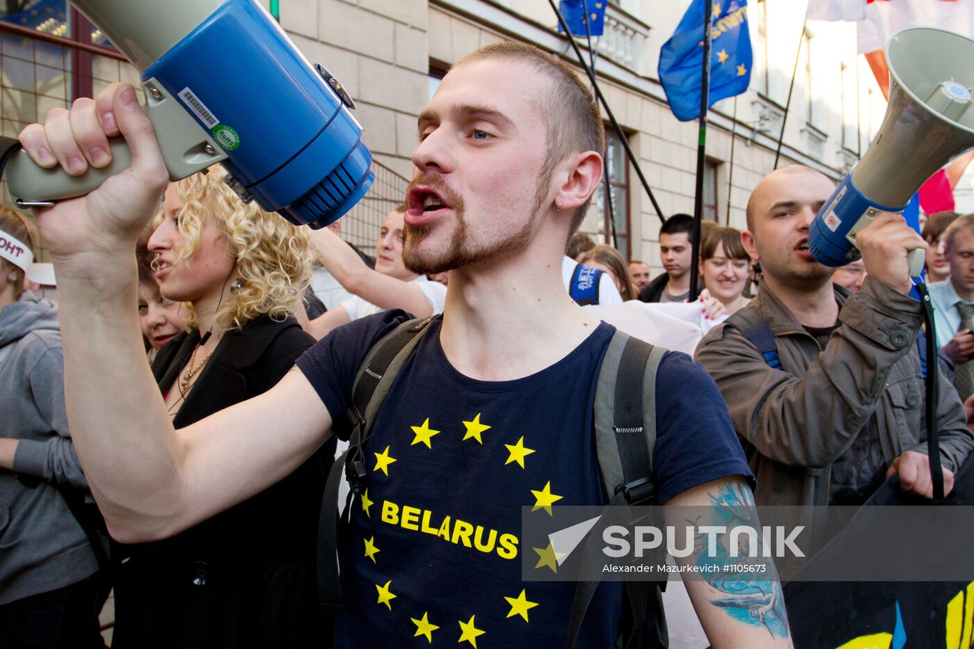 Belarusian opposition holds "Chernobyl Way" procession in Minsk