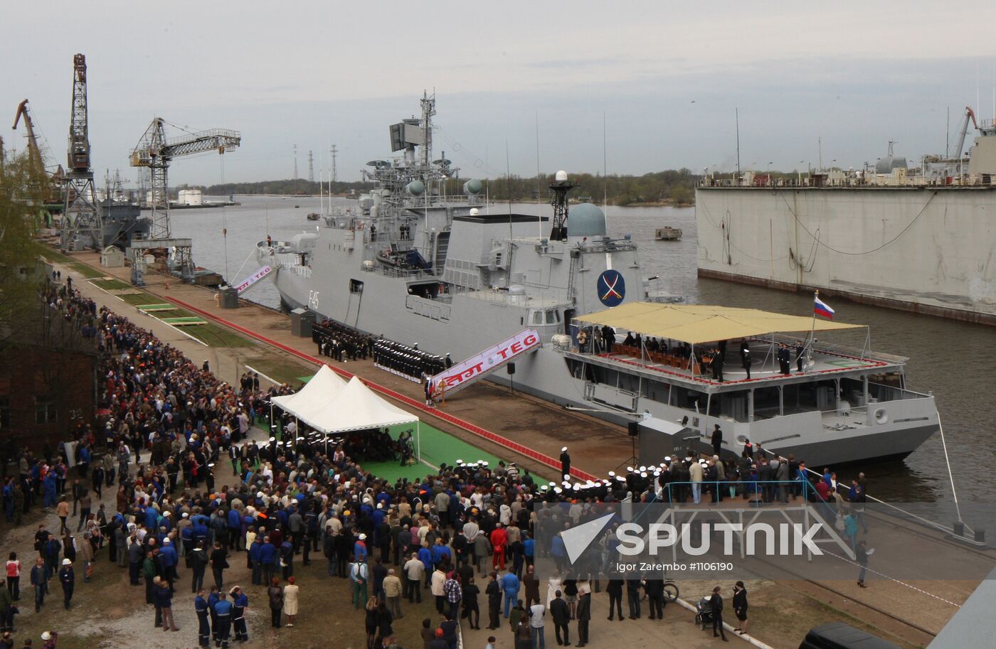 Frigate "Teg" ("Saber") officially commissioned into Indian Navy