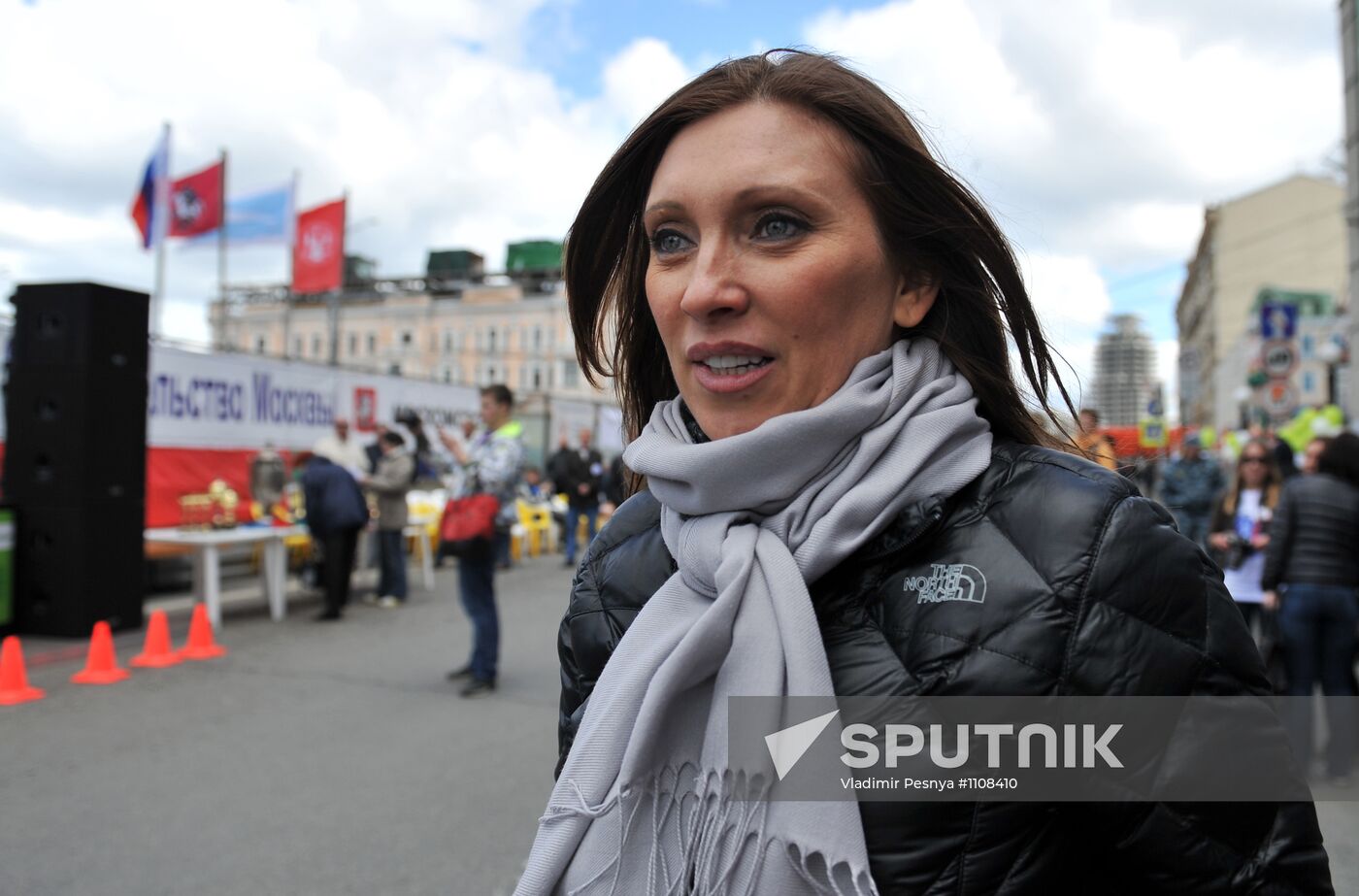 Athletic relay race on the Garden Ring