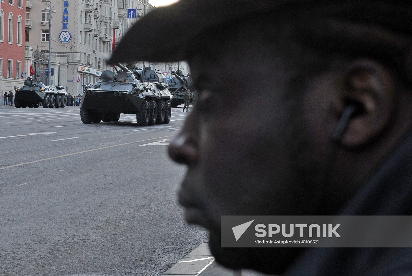Rehearsal for Victory Day Parade on Red Square