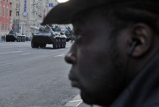 Rehearsal for Victory Day Parade on Red Square
