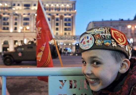 Rehearsal for Victory Day Parade on Red Square