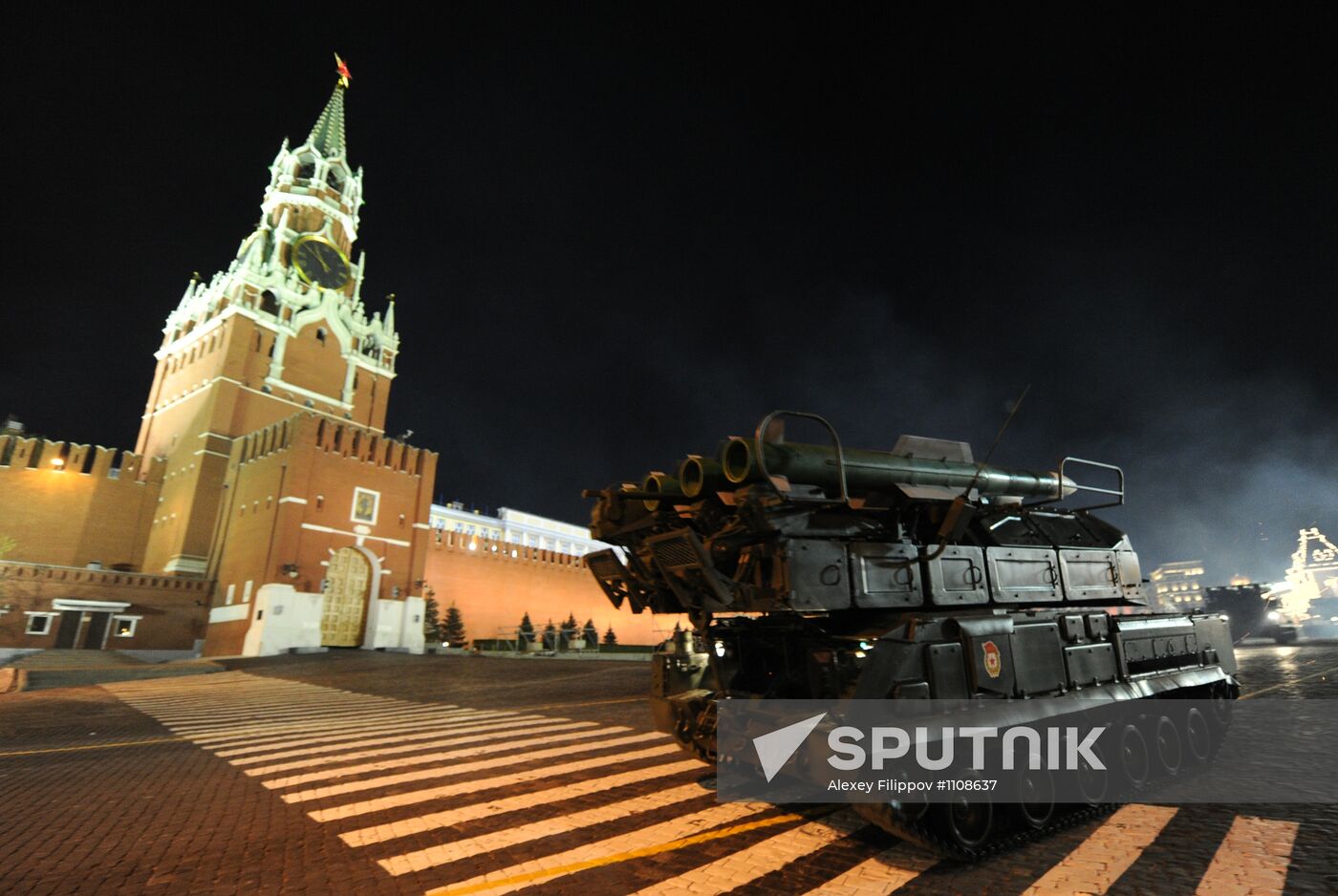 Rehearsal for Victory Day parade on Red Square