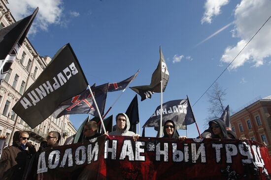 May Day rallies in St Petersburg