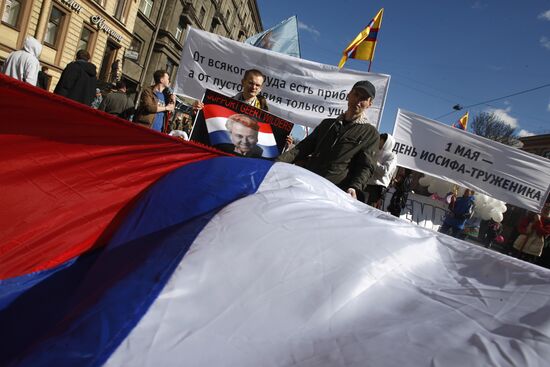 May Day rallies in St Petersburg