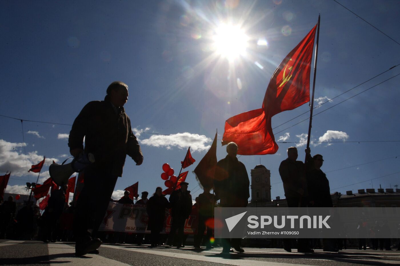 May Day rallies in St Petersburg