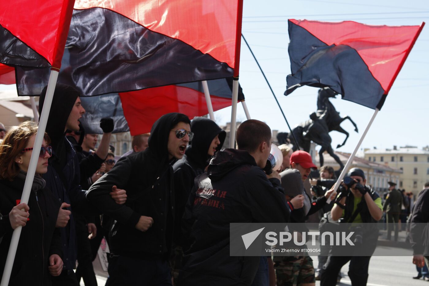 May Day rallies in St Petersburg