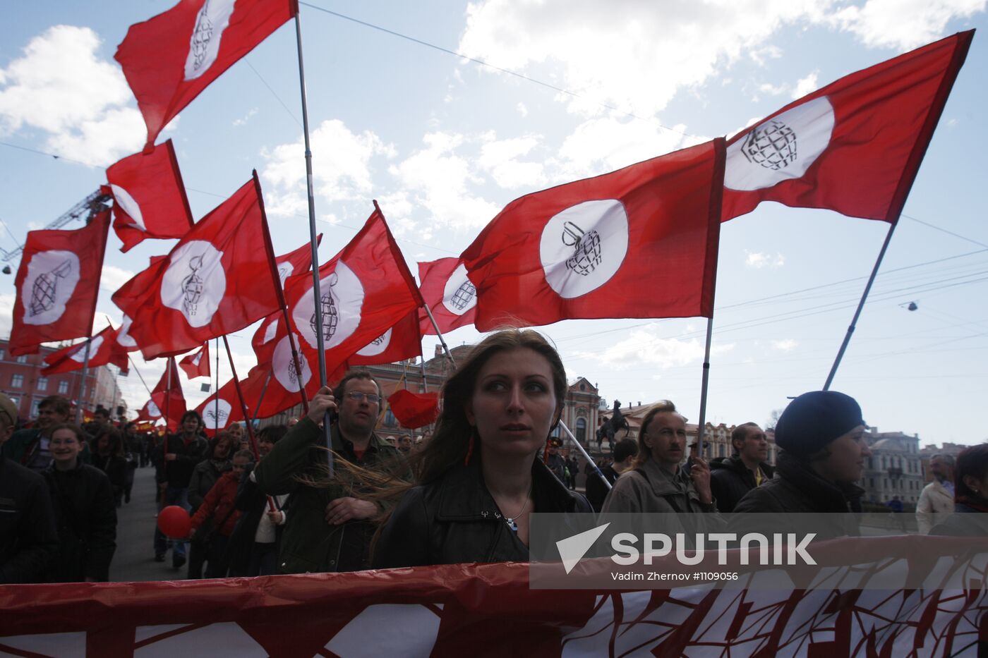 May Day rallies in St Petersburg