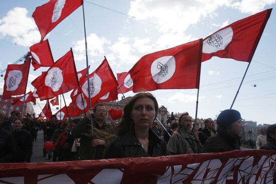 May Day rallies in St Petersburg