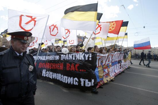 May Day rallies in St Petersburg