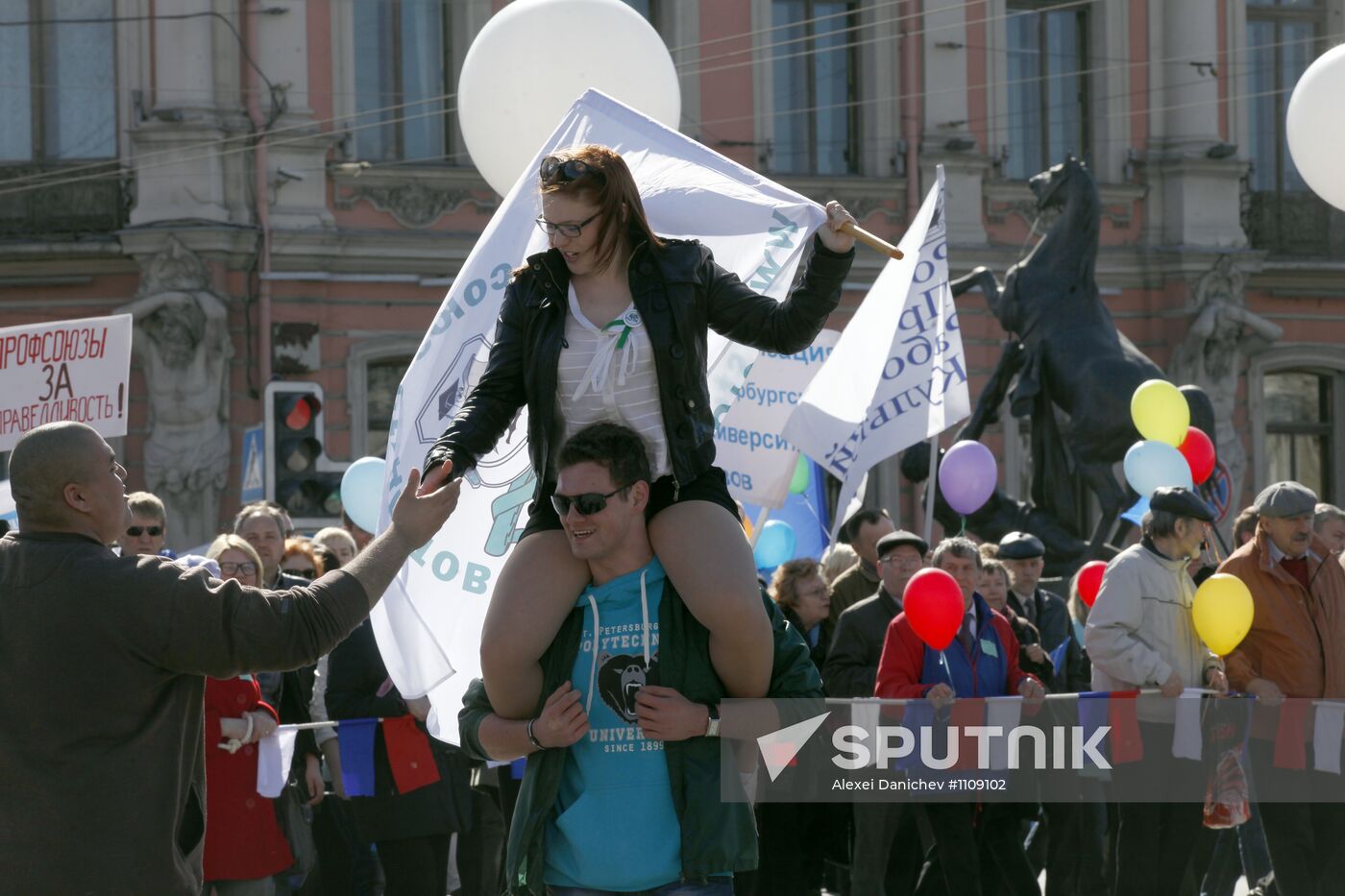 May Day rallies in St Petersburg