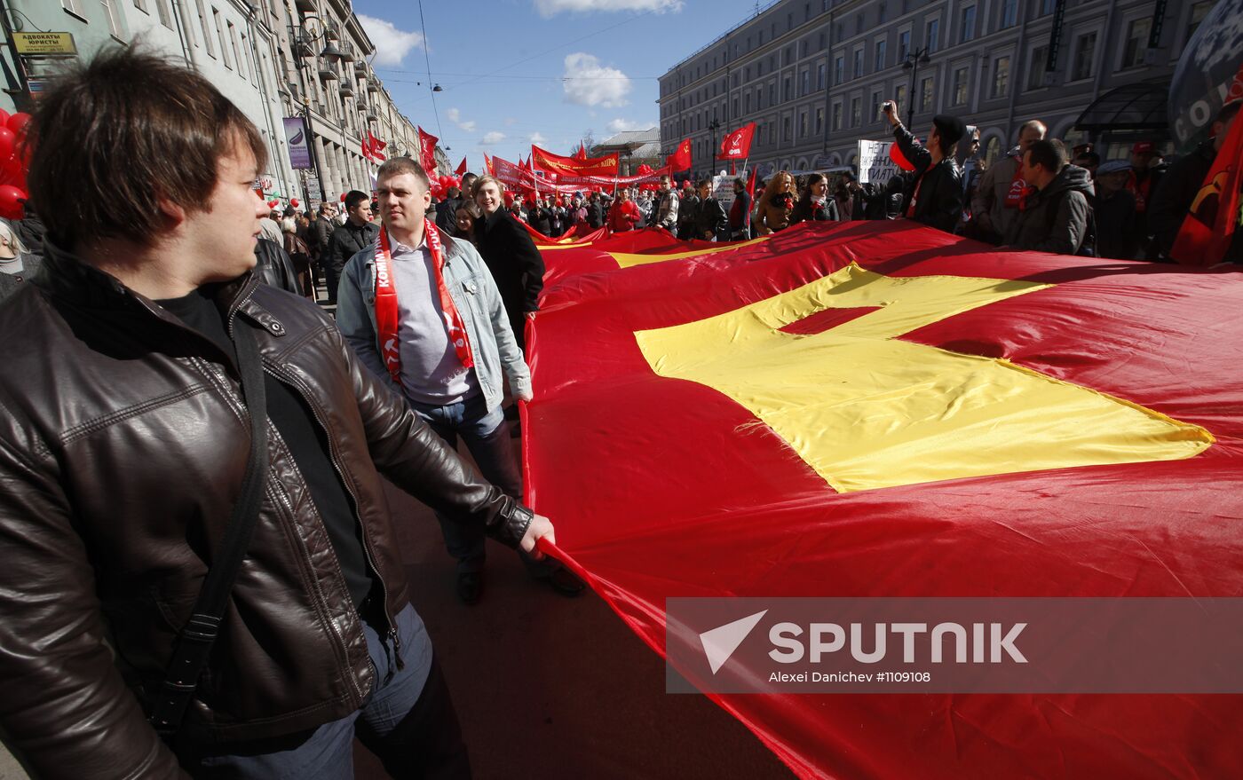 May Day rallies in St Petersburg