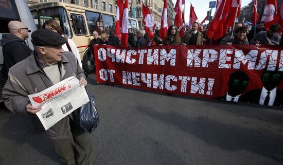 May Day rallies in St Petersburg