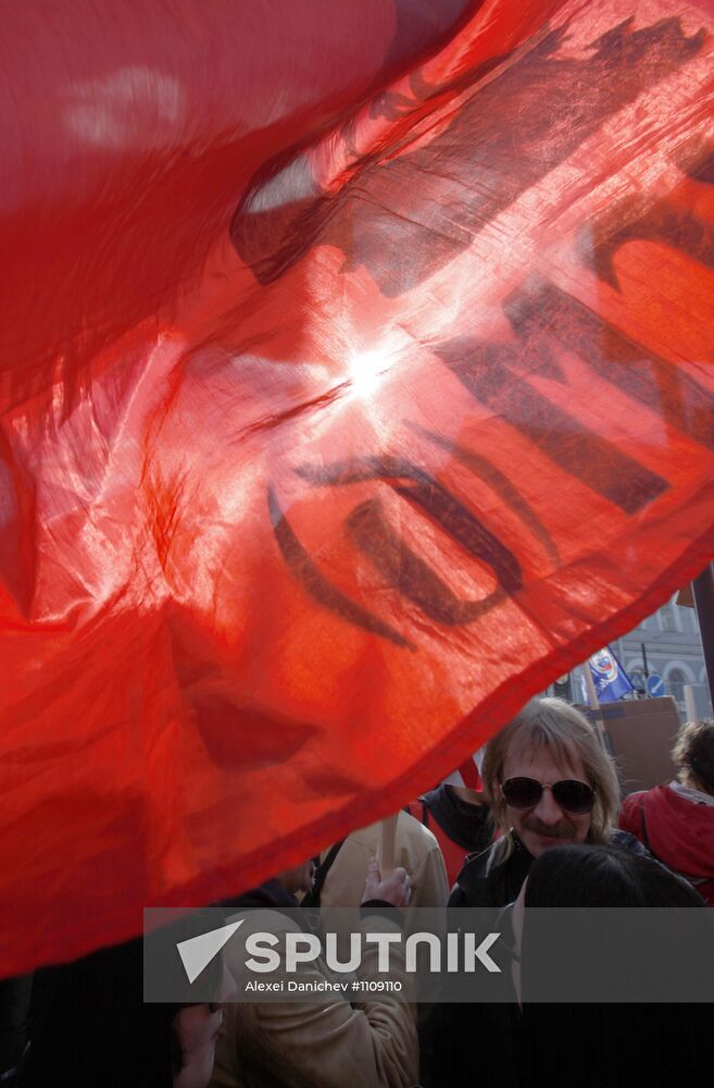 May Day rallies in St Petersburg