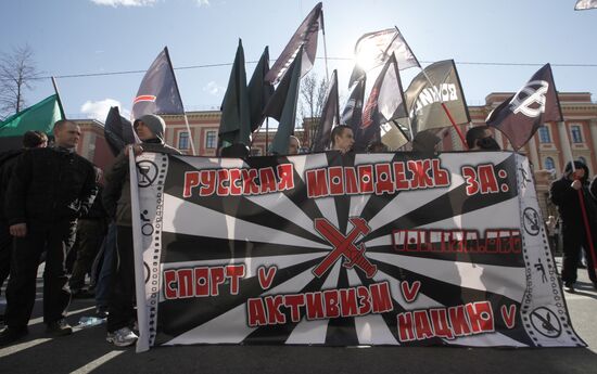 May Day rallies in St Petersburg