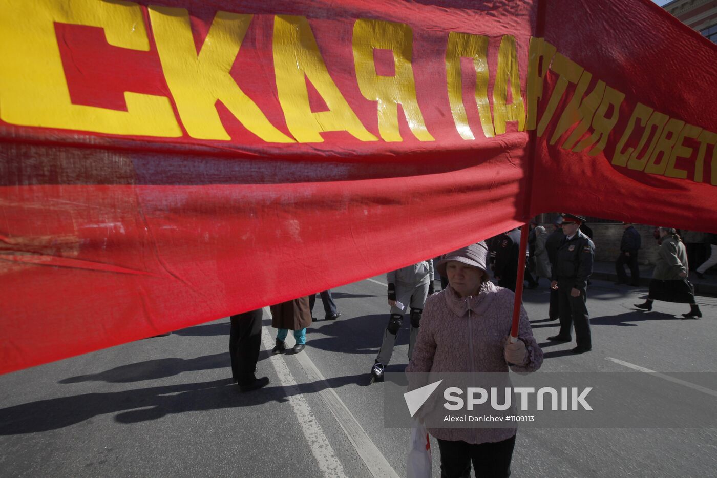 May Day rallies in St Petersburg