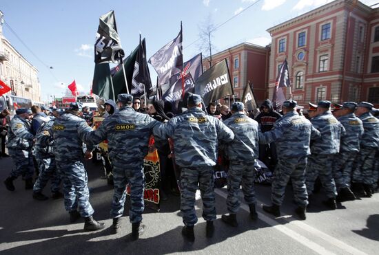 May Day rallies in St Petersburg