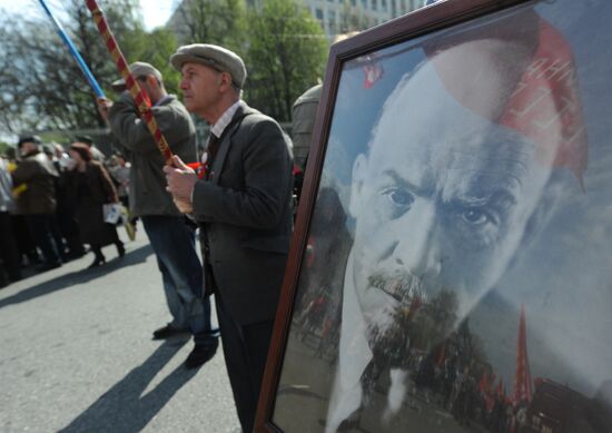Communist Party's May Day march and rally in Moscow