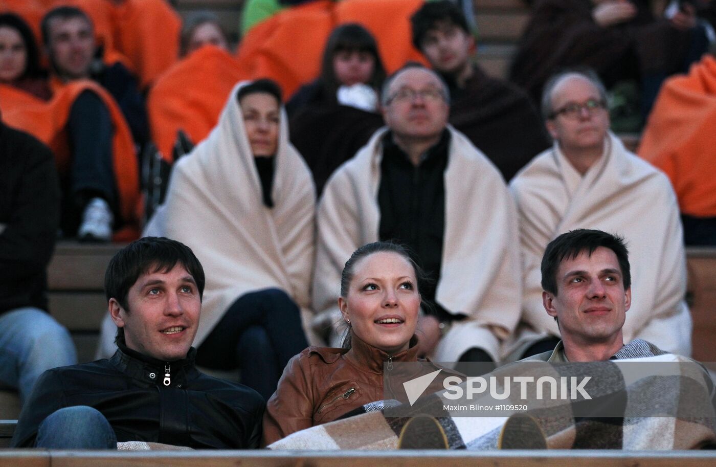 Audience at Pioneer movie theater in Gorky Park