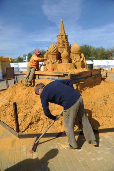 Great History of Russia, exhibition of sand sculpture