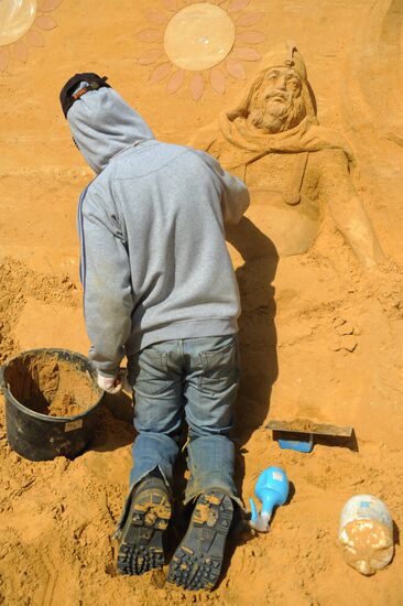 Great History of Russia, exhibition of sand sculpture