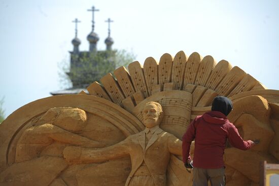 Great History of Russia, exhibition of sand sculpture