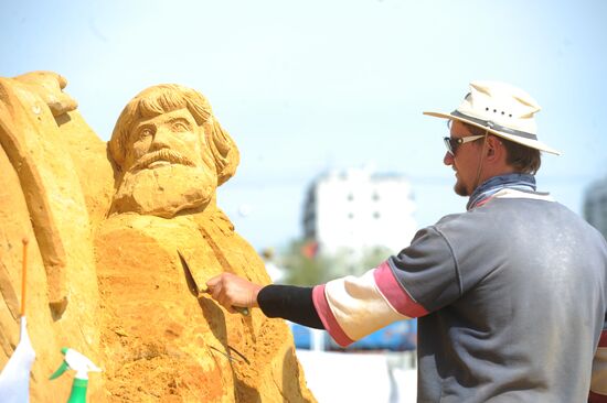 Great History of Russia, exhibition of sand sculpture