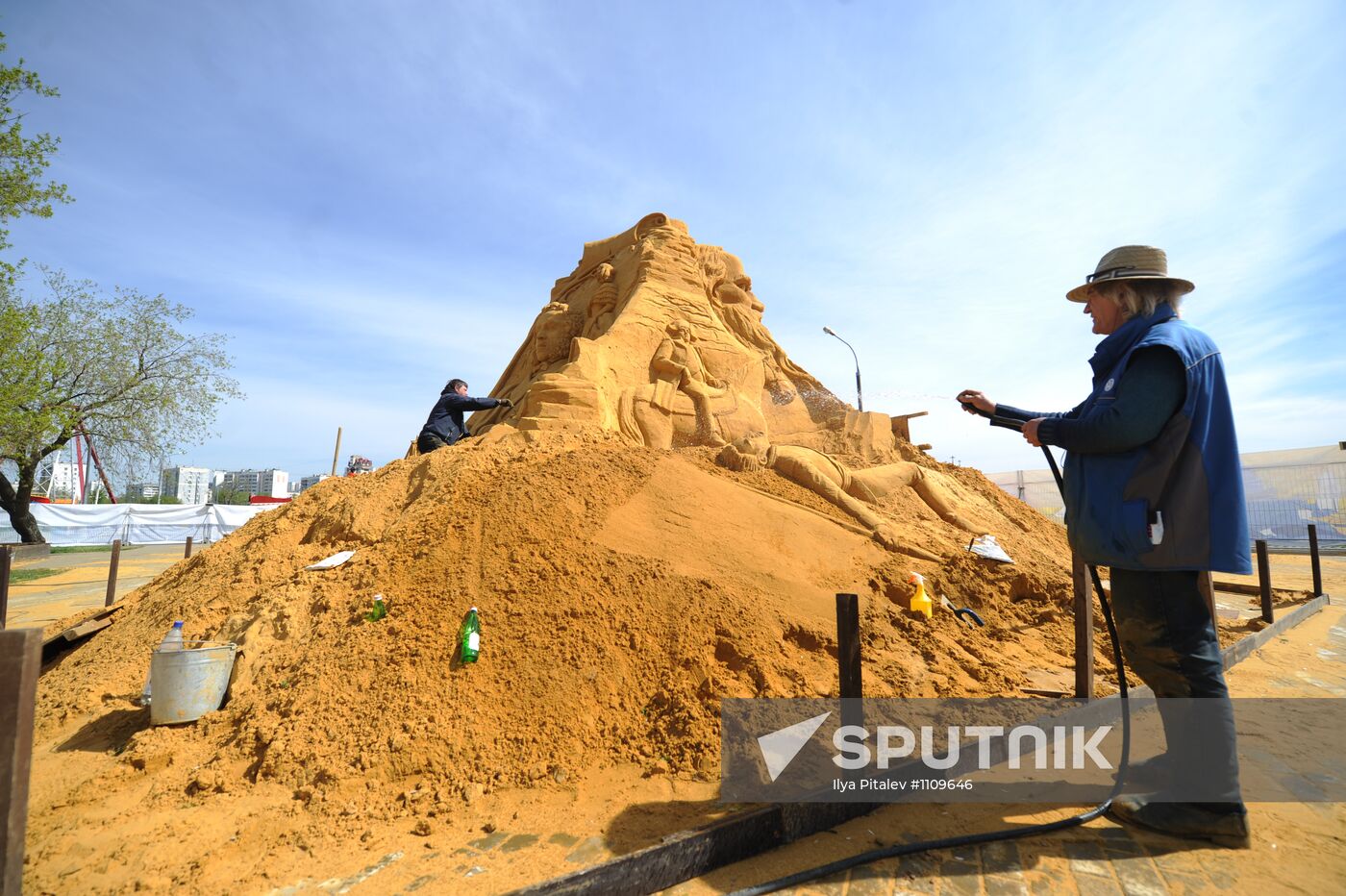 Great History of Russia, exhibition of sand sculpture