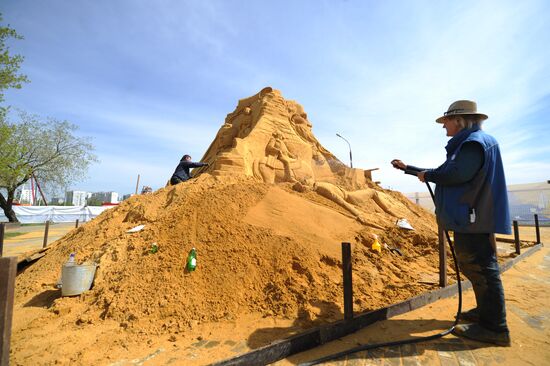 Great History of Russia, exhibition of sand sculpture
