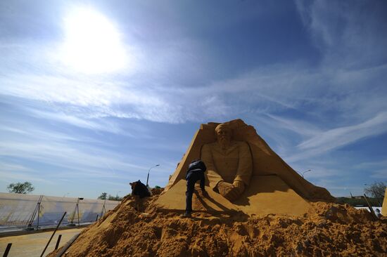 Great History of Russia, exhibition of sand sculpture