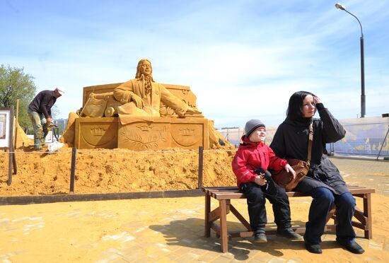 Great History of Russia, exhibition of sand sculpture