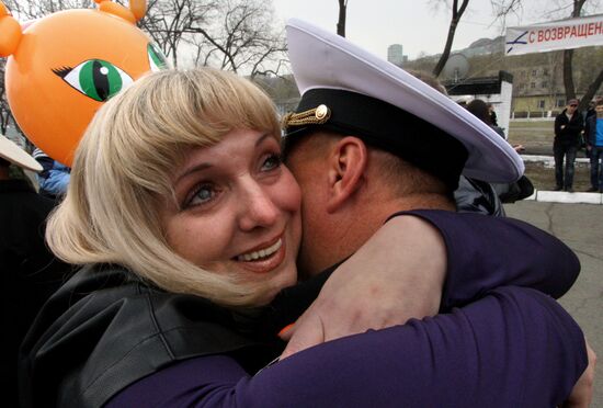 "Admiral Tributs" anti-submarine ship welcomed back