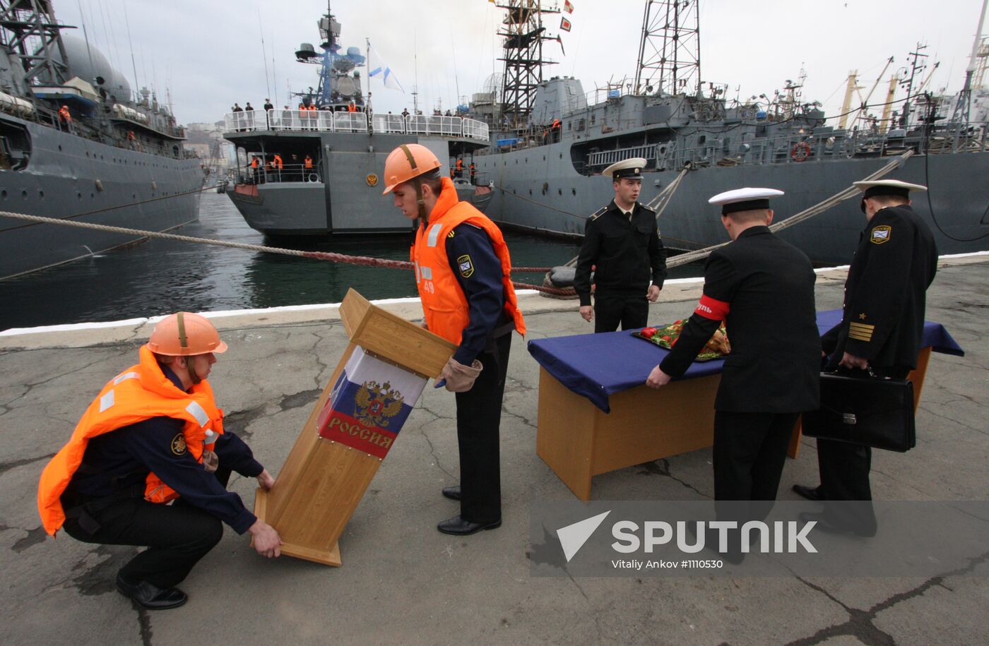 "Admiral Tributs" anti-submarine ship welcomed back