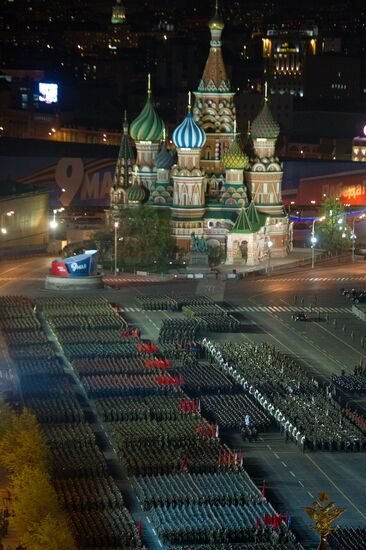 Rehearsal for Victory Day parade on Red Square
