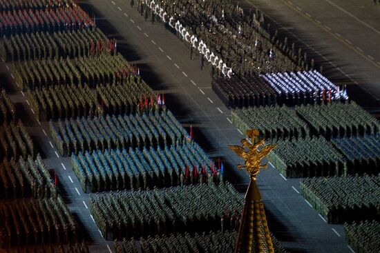 Victory Day parade rehearsal on Red Square