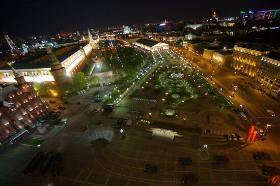 Rehearsal for Victory Day parade on Red Square