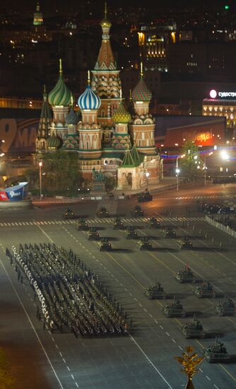 Victory Day parade rehearsal on Red Square