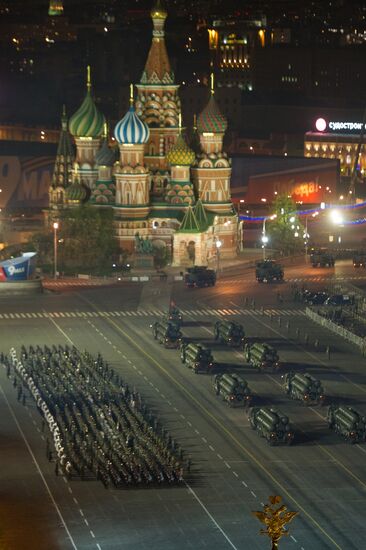 Victory Day parade rehearsal on Red Square
