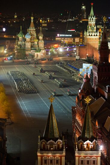 Rehearsal for Victory Day parade on Red Square